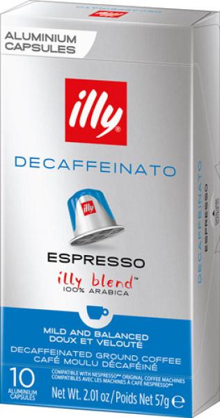 illy Decaffeinato, 10 Aluminium-Kaffeekapseln